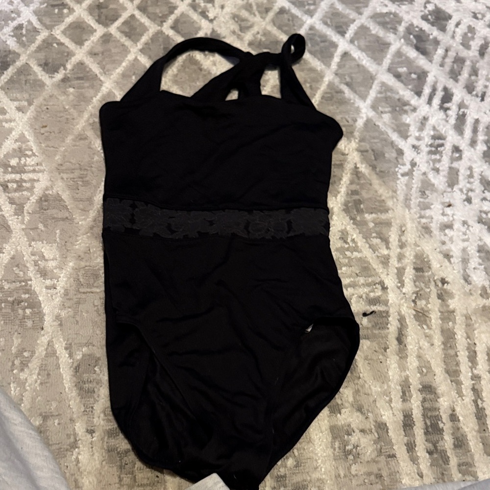 Bloch Black Leotard with Lace Detail